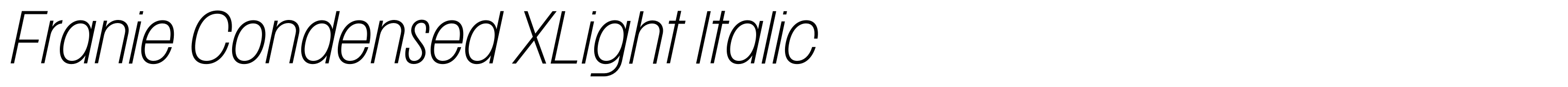 Franie Condensed XLight Italic